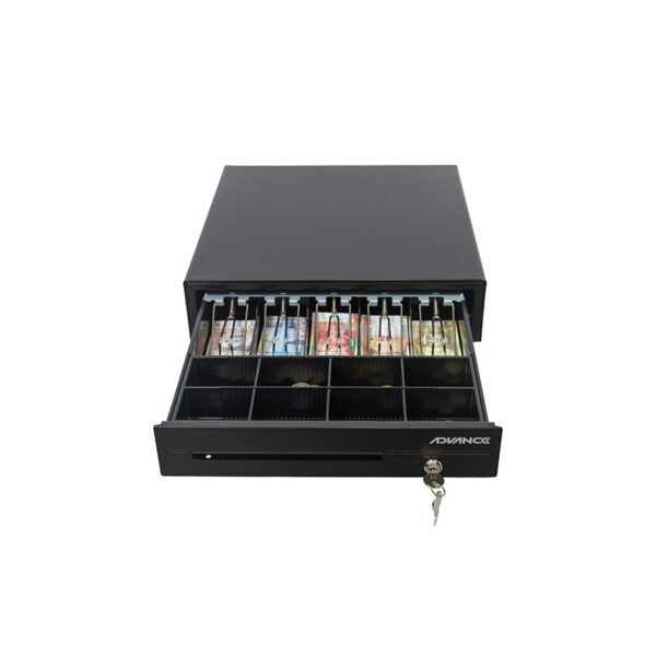 Caja para efectivo Advance ADV-6406, 5 ranuras, RJ11, Negro - Image 3
