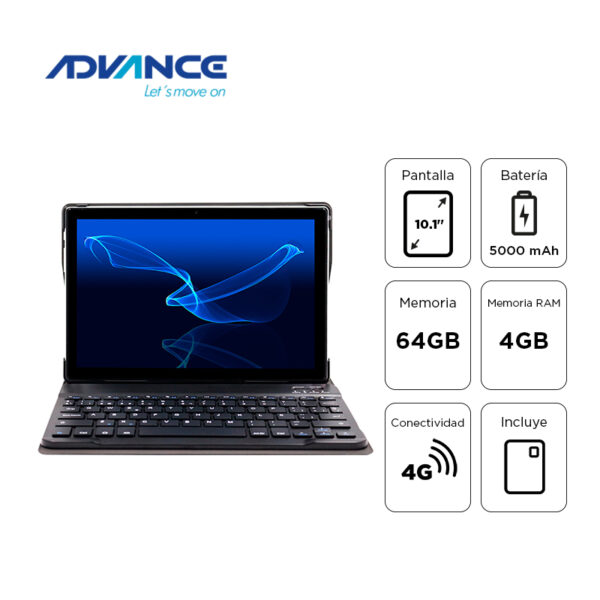 Tablet Advance SP5706, 10.1" IPS 1920*1200, 64GB, 4GB RAM, Android 13 , Diseño IP54